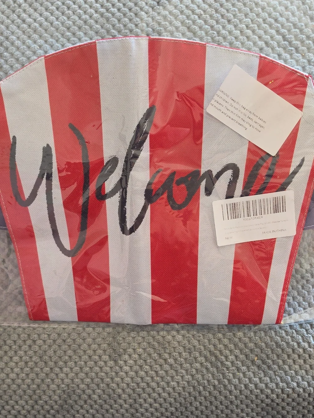 Welcome Patriotic Top Hat Garden Flag - Red White Blue